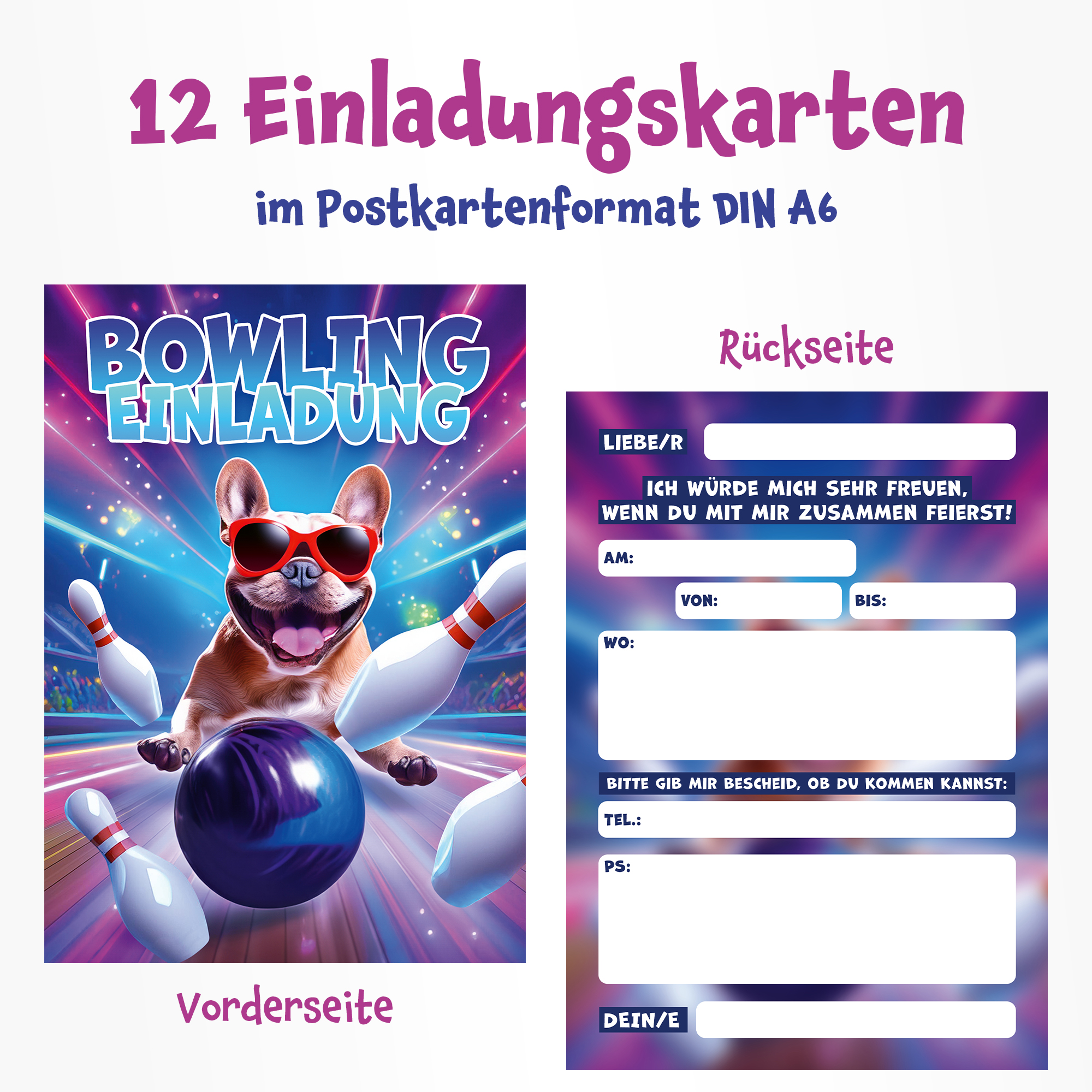 moosthaler einladungskarten kindergeburtstag junge bowling einladungen
