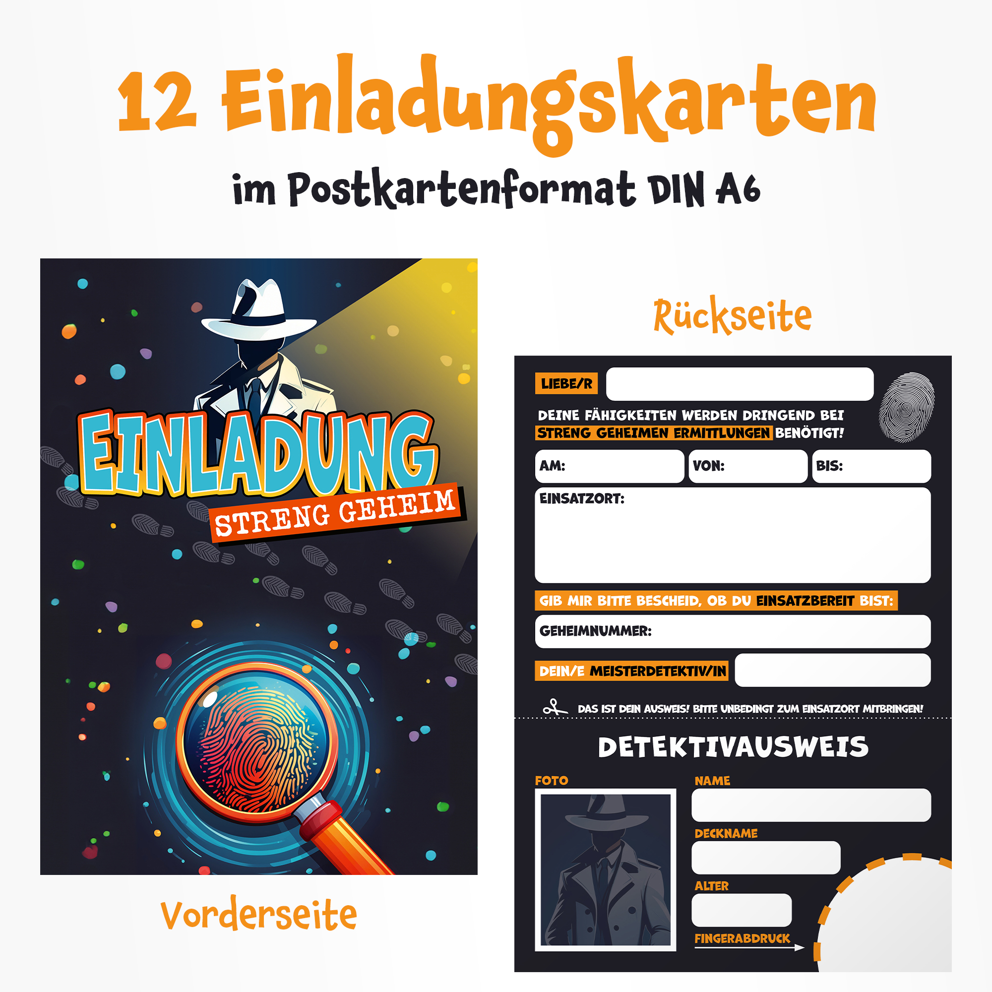 moosthaler einladungskarten kindergeburtstag junge detektiv einladungen