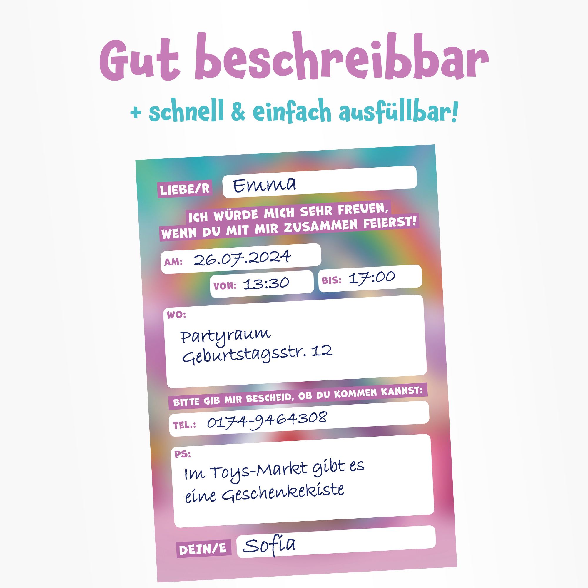 moosthaler einladungskarten kindergeburtstag maedchen einhorn glitzer einladungen