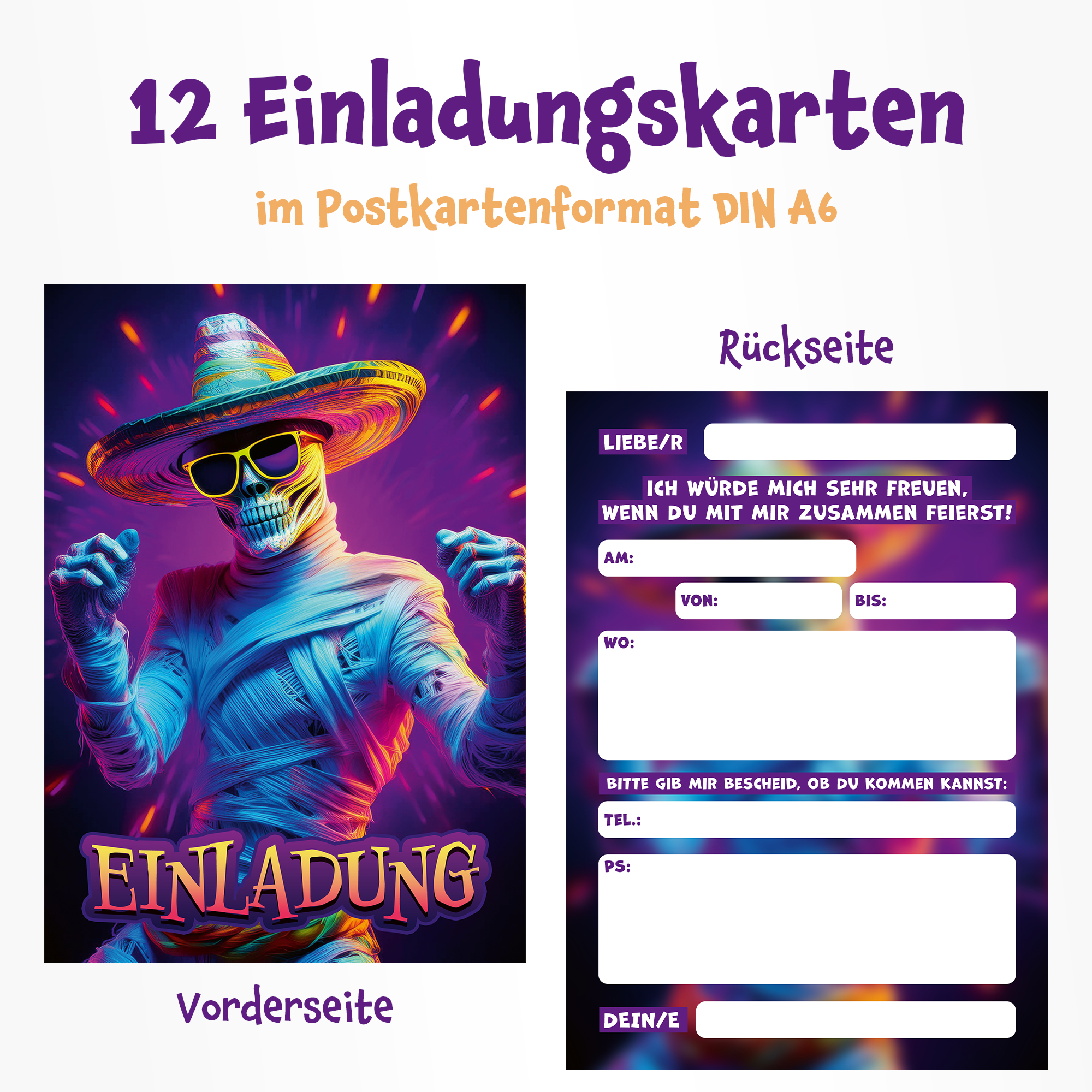 moosthaler einladungskarten kindergeburtstag junge mumie halloween einladungen