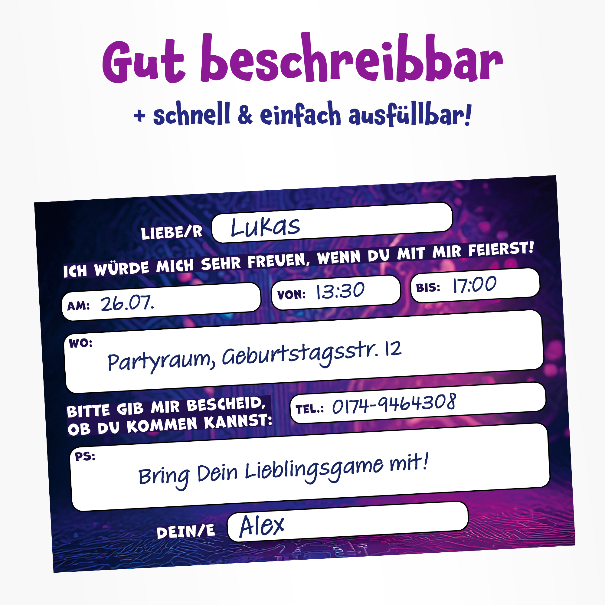 moosthaler einladungskarten kindergeburtstag junge gamingparty einladungen