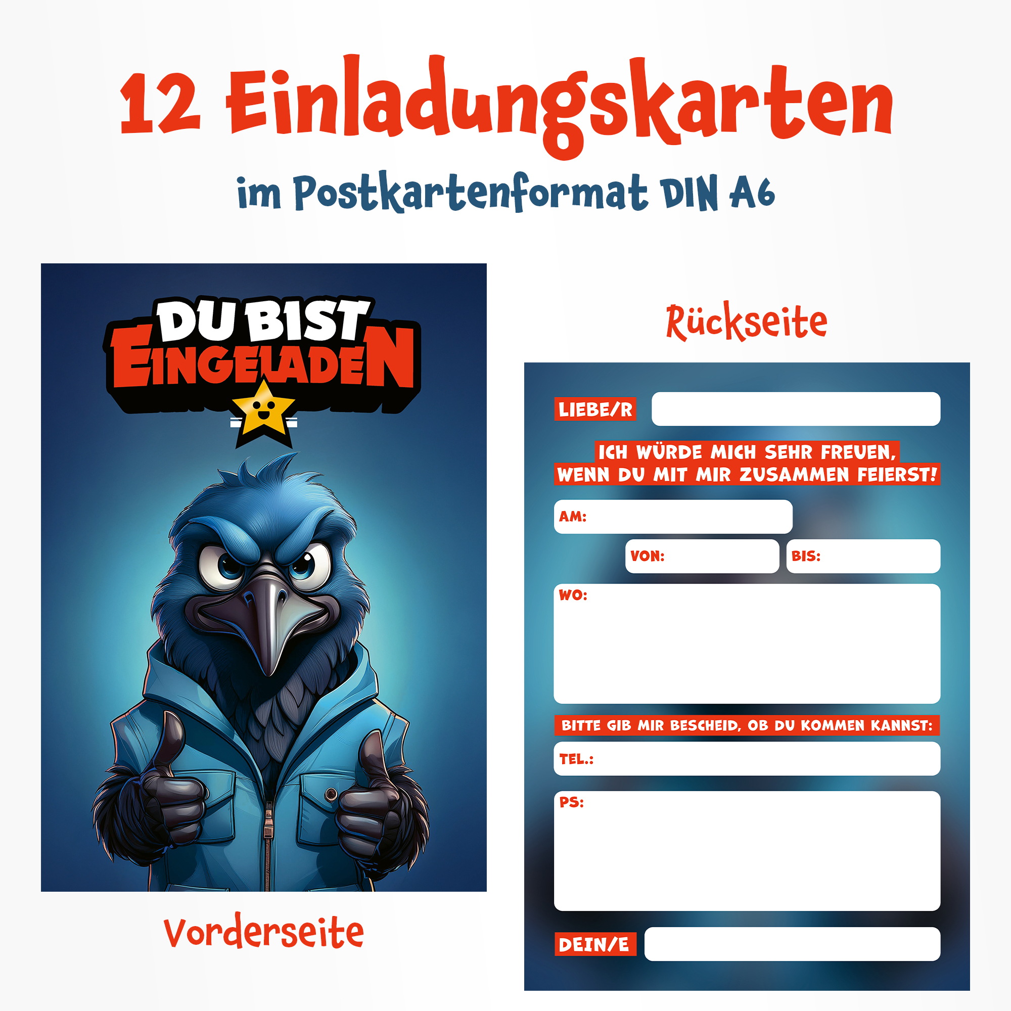 moosthaler einladungskarten kindergeburtstag junge crow einladungen