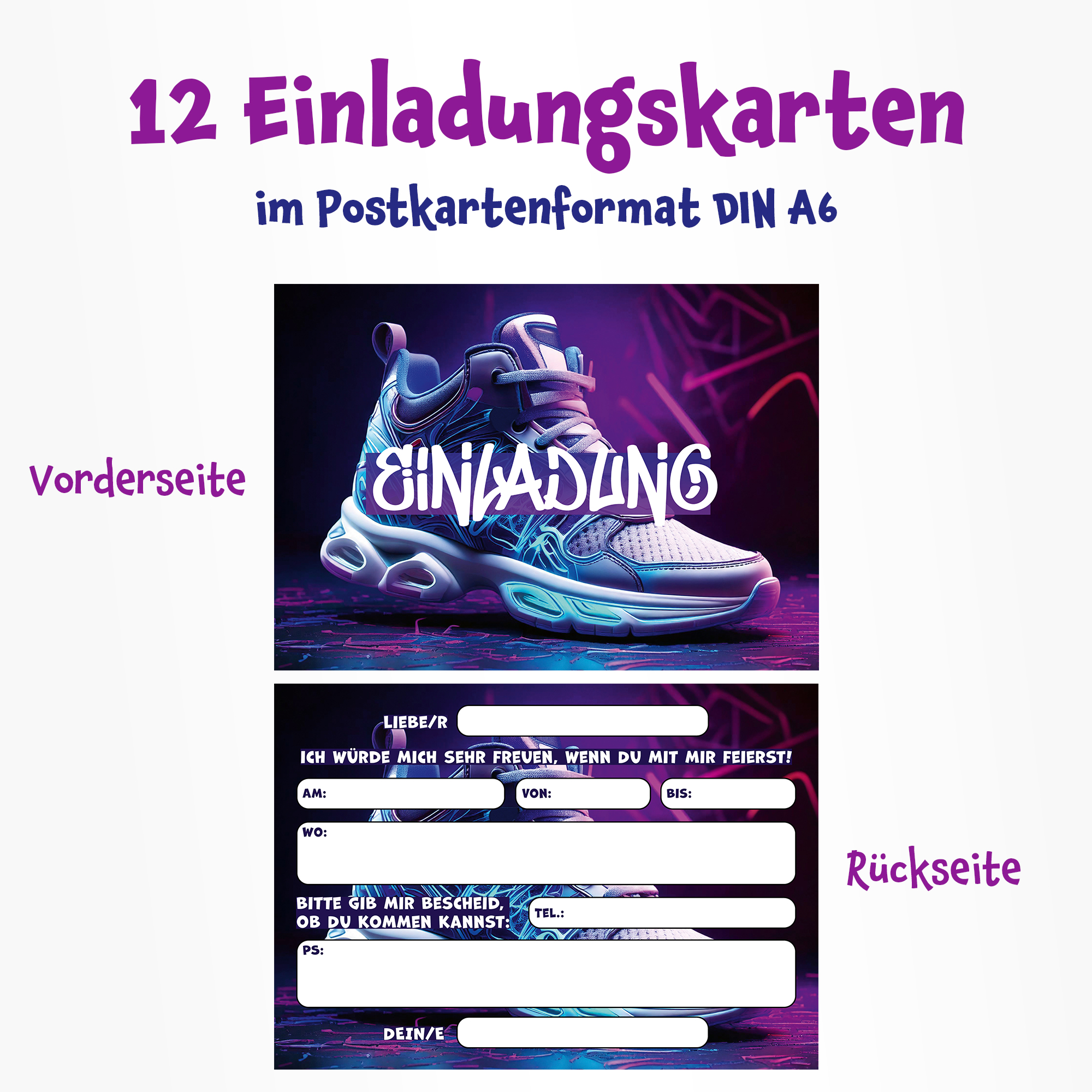 moosthaler einladungskarten kindergeburtstag junge sneaker einladungen