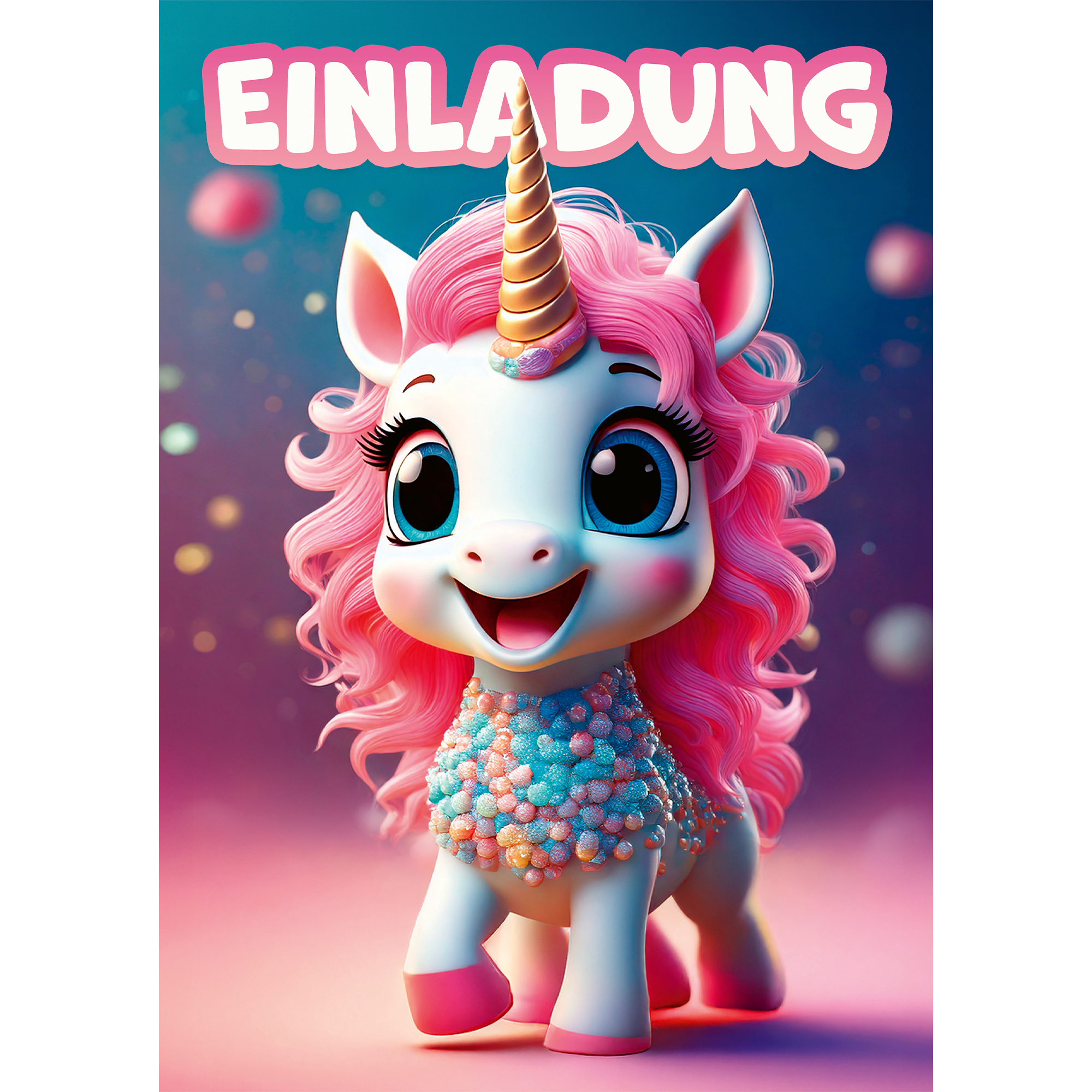 moosthaler einladungskarten kindergeburtstag maedchen magisches einhorn einladungen