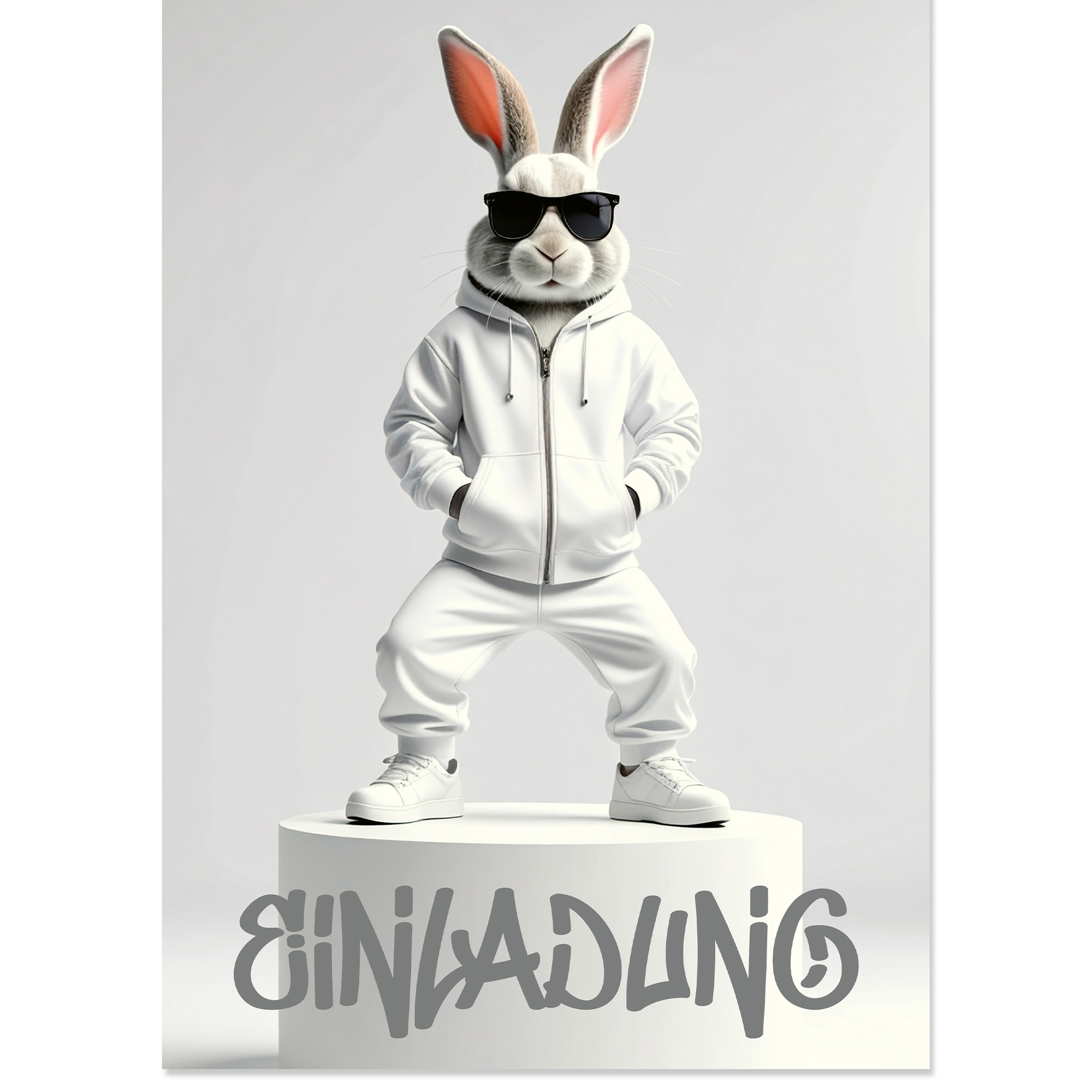 moosthaler einladungskarten kindergeburtstag junge hiphop-hase einladungen
