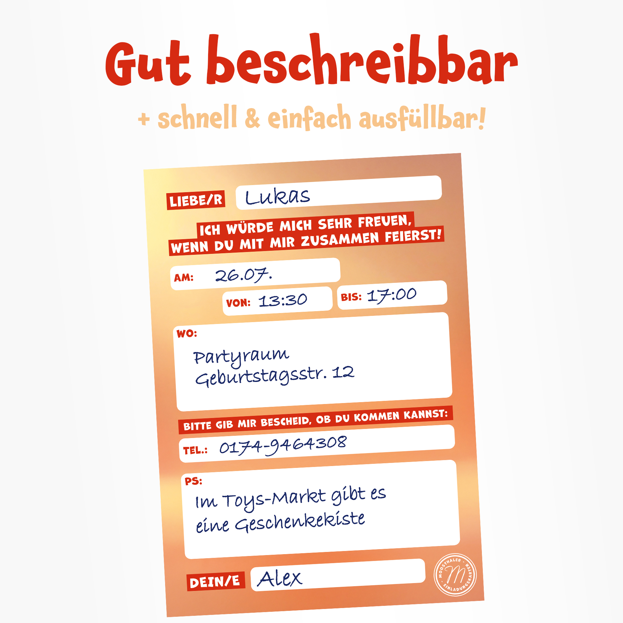 moosthaler einladungskarten kindergeburtstag junge Hot Dog einladungen