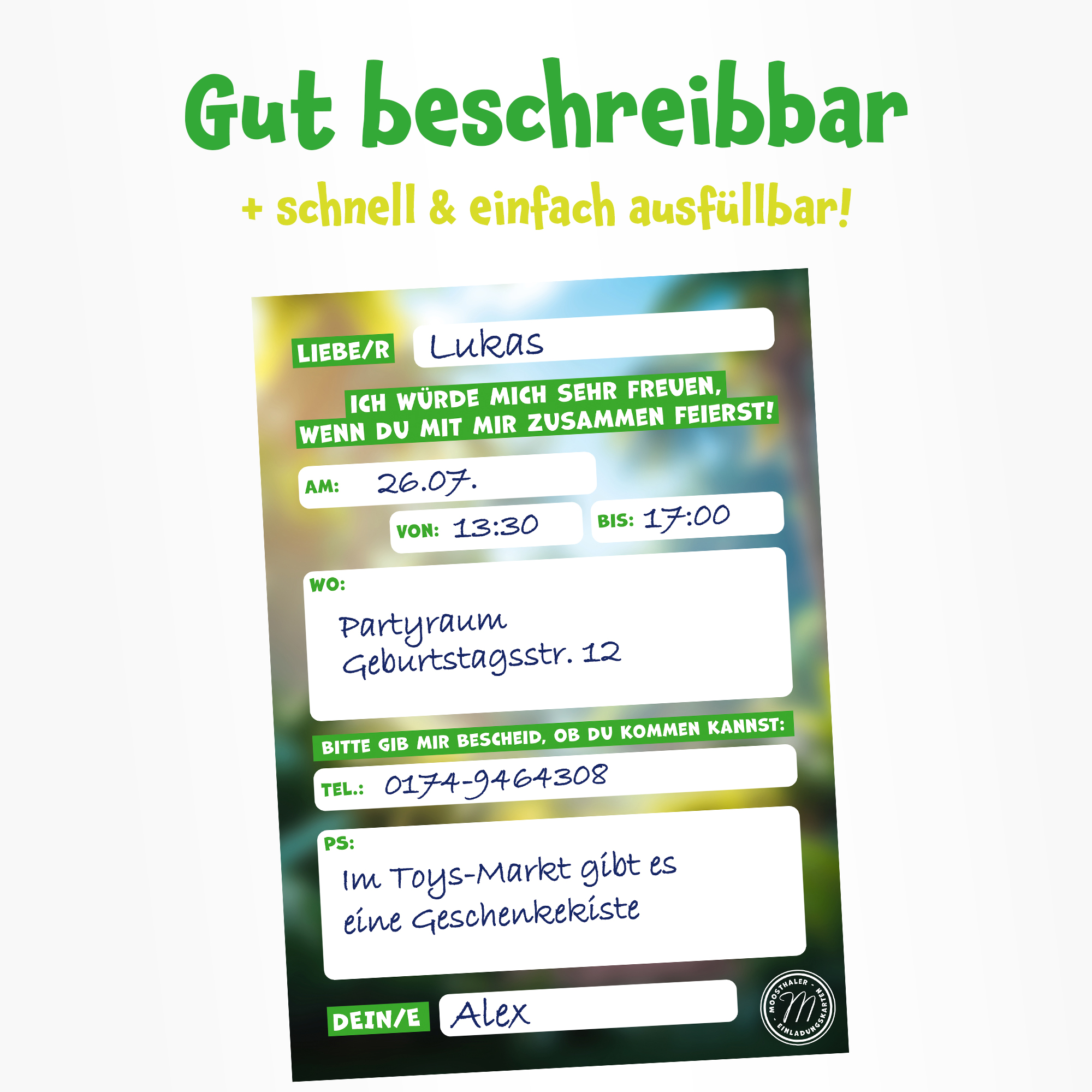 moosthaler einladungskarten kindergeburtstag junge T-REX dino einladungen