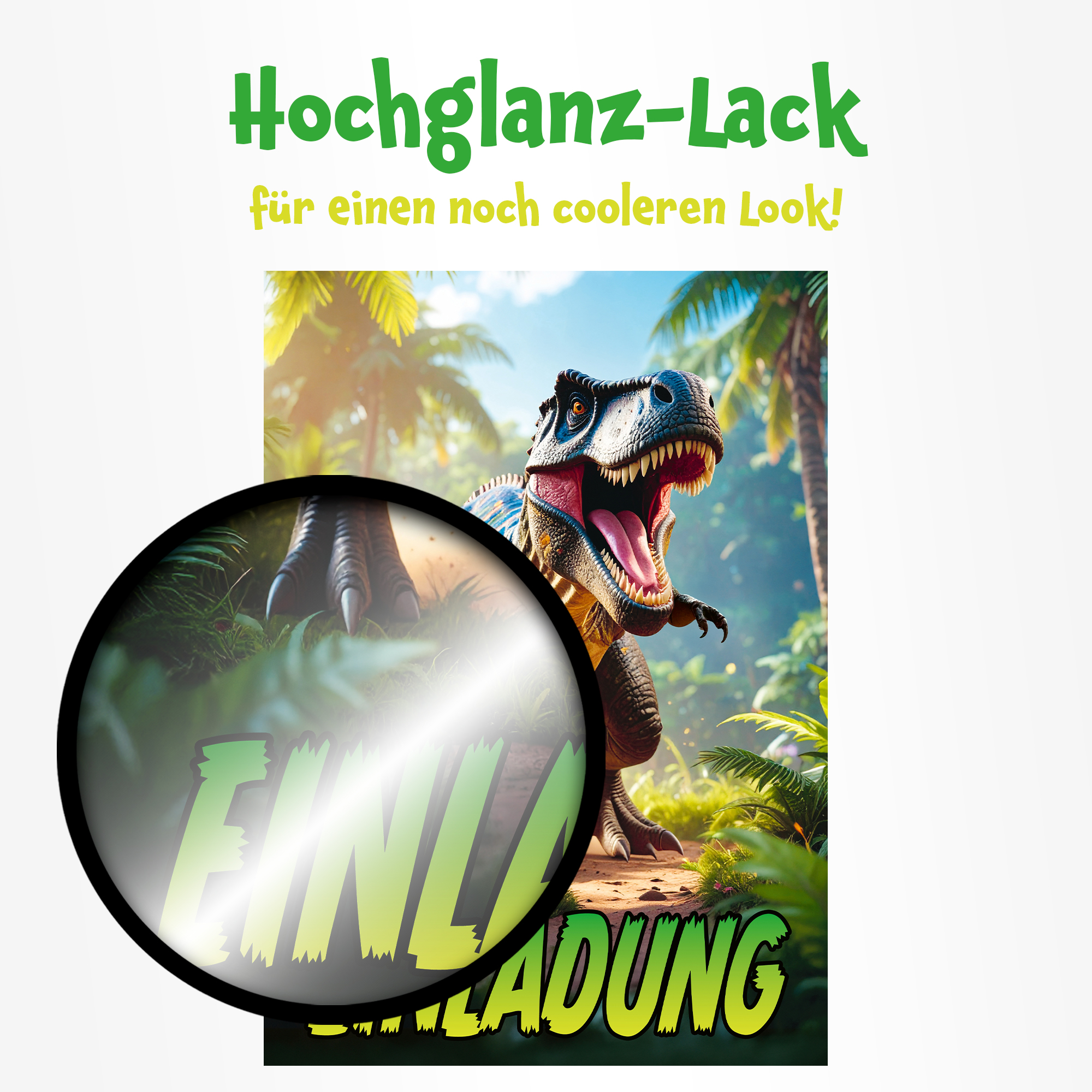 moosthaler einladungskarten kindergeburtstag junge T-REX dino einladungen